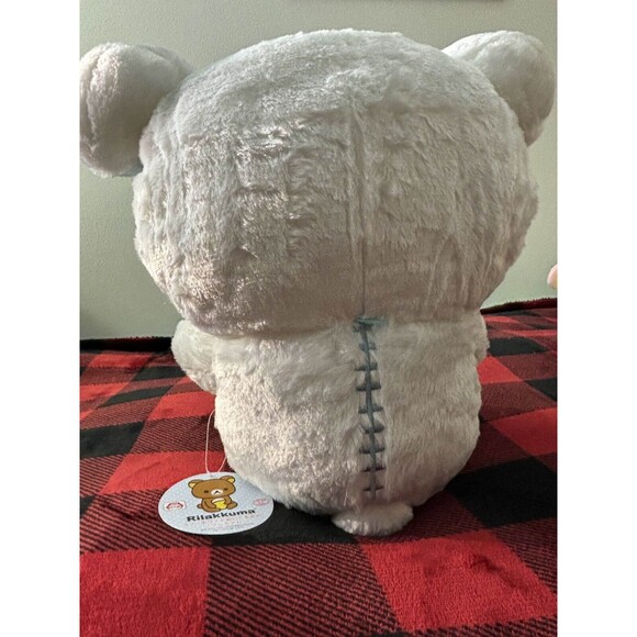 San-x Rilakkuma Snow White Winter Toreba Prize Plush XL 15.5" Japan Import NWT - Picture 2 of 6